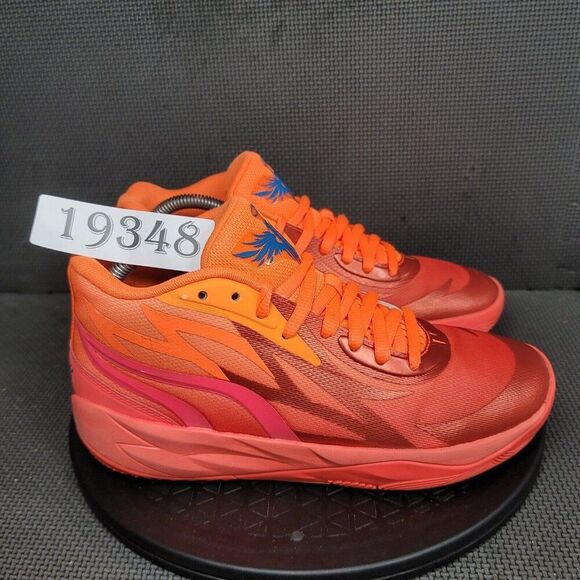 Puma LaMello MB.02 Supernova Shoes Youth Sz 7 Orange Athletic Trainers Sneakers - Picture 1 of 9